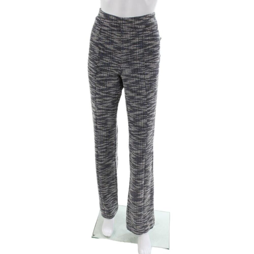 Etcetera Womens Dress Pants Blue Polyester Checked Pull On Fall Size 6